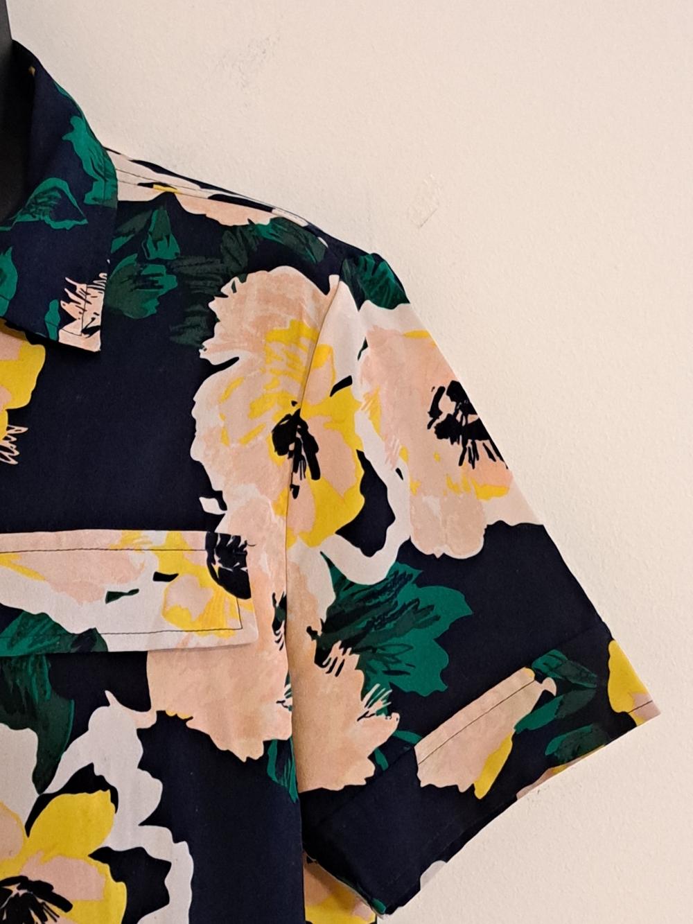Banana Republic Floral Tie-Waist Midi Dress Missing Belt Misses Large - Picture 9 of 12